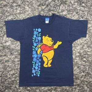 Rare Vintage DISNEY Winnie The Pooh Graphic TShirt 90s XL Single Stitch Floral